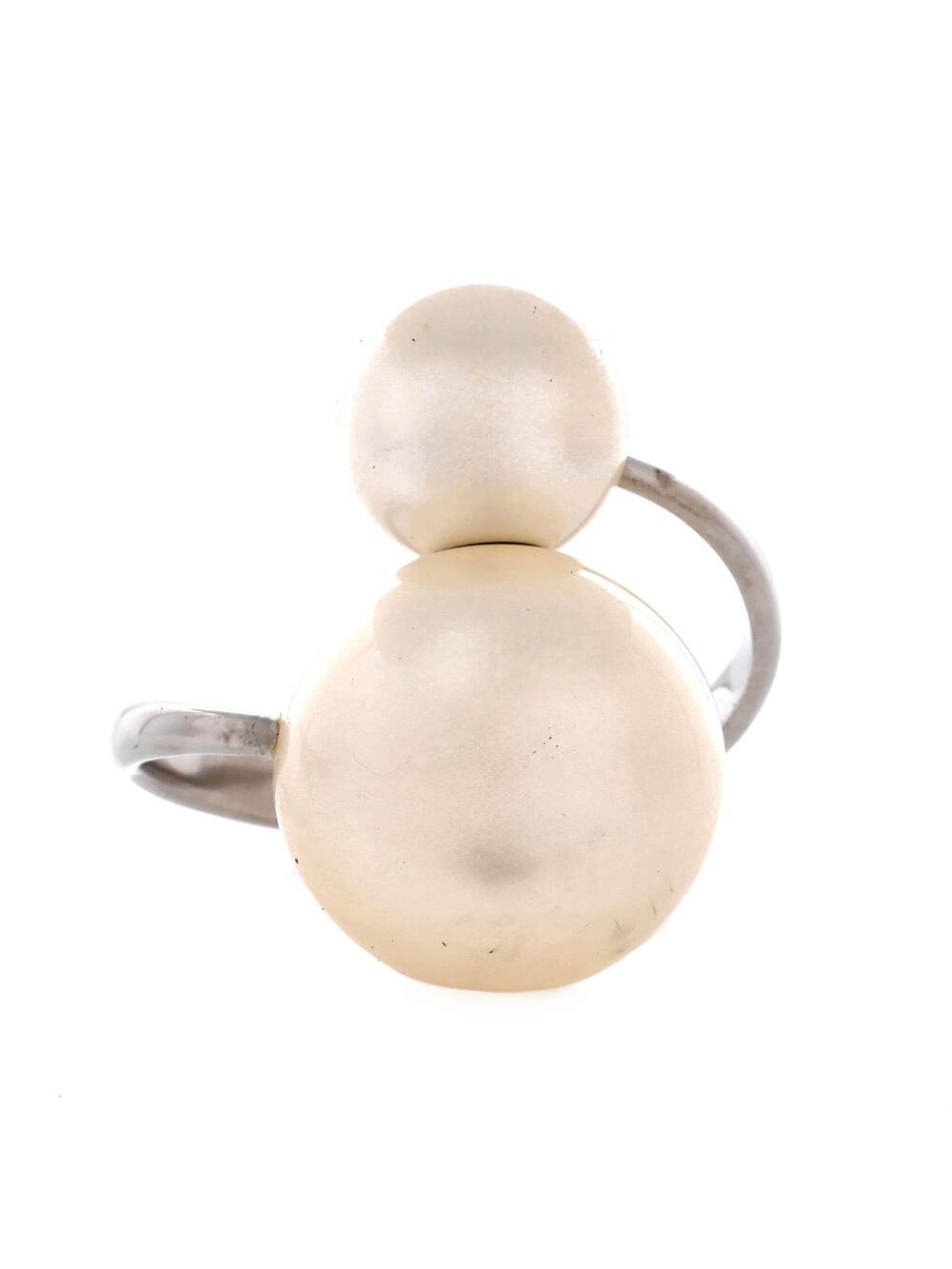 Chanel Double Pearl Cuff Bracelet Metal #285371C97B